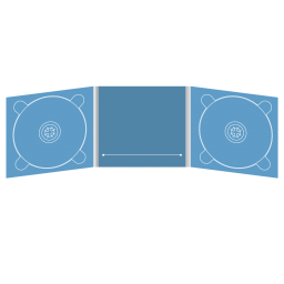 Digipack CD 6 полос 2 трея с прорезью для буклета (в центре)