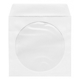 Бумажный Конверт белый с окном с силиконом