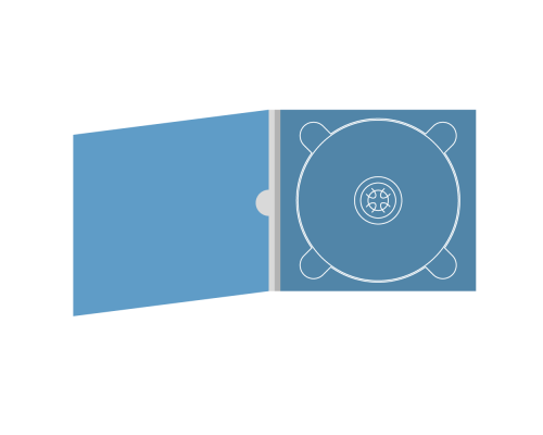 Digipack CD 4 полосы 1 трей с рукавом для буклета и вырезом под палец (внутренний) 