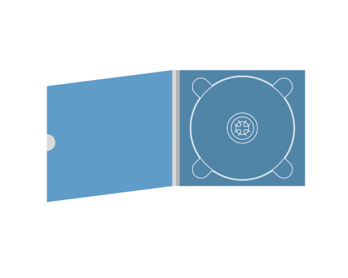 Digipack CD 4 полосы 1 трей с рукавом для буклета и вырезом под палец (внешний)