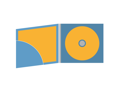 DigiFix CD 4 полосы 1 спайдер с карманом для буклета (скругленный)