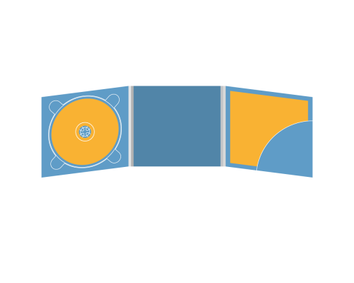 Digipack CD 6 полос 1 трей (слеваа) с карманом для буклета (скругленный) (справа)