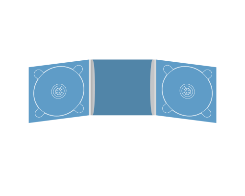 Digipack CD 6 полос 2 трея с рукавом для буклета (в центре)