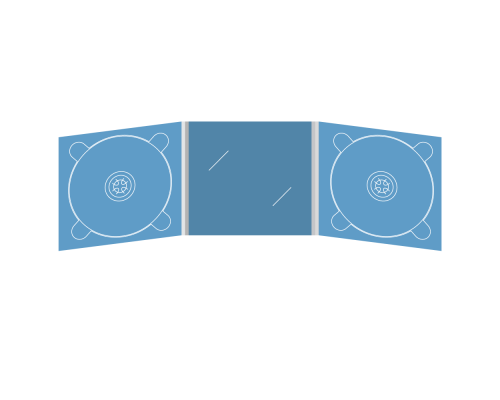 Digipack CD 6 полос 2 трея с вырезом под визитку (в центре)