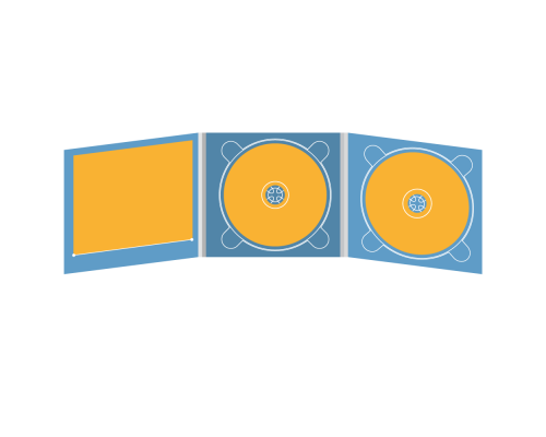 Digipack CD 6 полос 2 трея с карманом для буклета (справа)