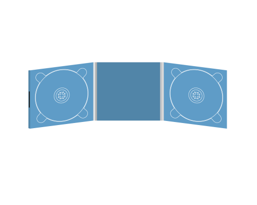 Digipack CD 6 полос 2 трея с буклетом (вклеенным) (в центре) на магните