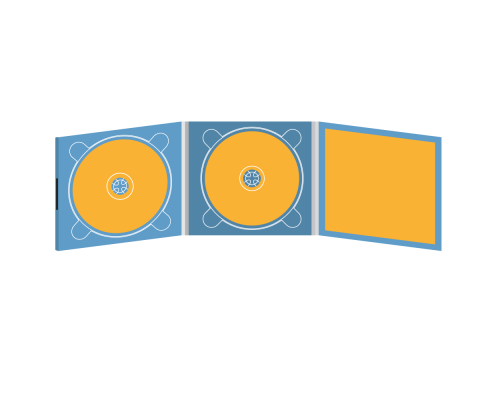 Digipack CD 6 полос 2 трея с буклетом (вклеенным) (справа) на магните