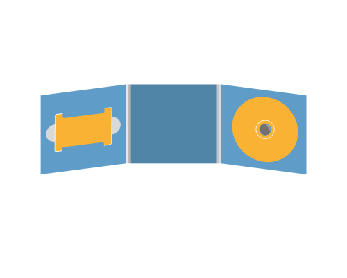 DigiFix CD 6 полос 1 спайдер (справа) с вырезом под визитку (слева)