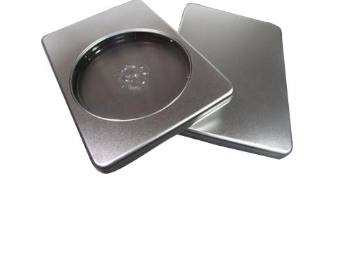 Tin Box DVD прямоугольный серебряный с окном